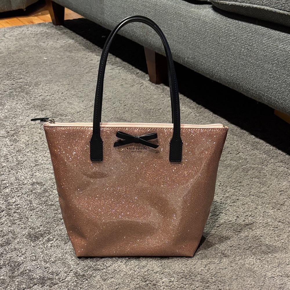 Kate Spade Rose Gold Sparkle Tote
